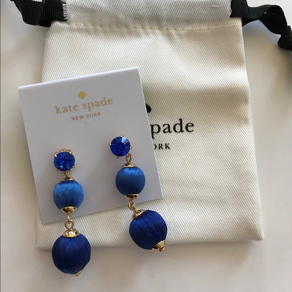 Kate Spade Linear Graduated Ball Earrings - Picture 2 of 4